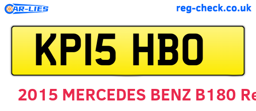 KP15HBO are the vehicle registration plates.