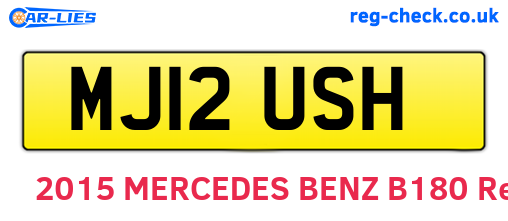 MJ12USH are the vehicle registration plates.