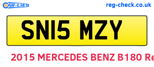 SN15MZY are the vehicle registration plates.