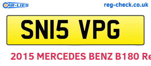 SN15VPG are the vehicle registration plates.