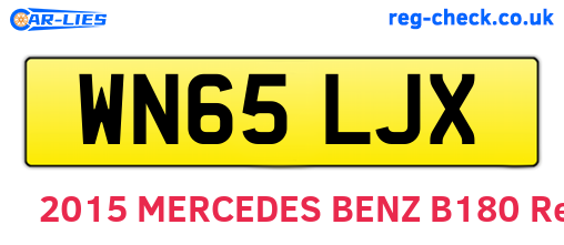 WN65LJX are the vehicle registration plates.