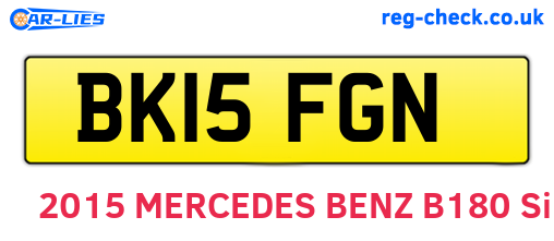 BK15FGN are the vehicle registration plates.
