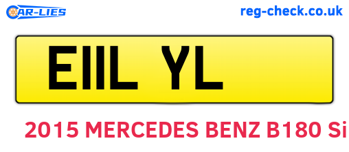 E11LYL are the vehicle registration plates.