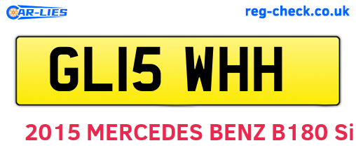 GL15WHH are the vehicle registration plates.