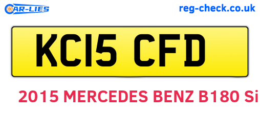 KC15CFD are the vehicle registration plates.