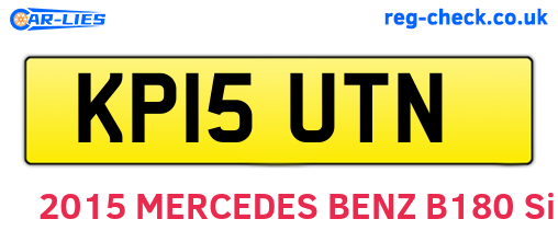KP15UTN are the vehicle registration plates.