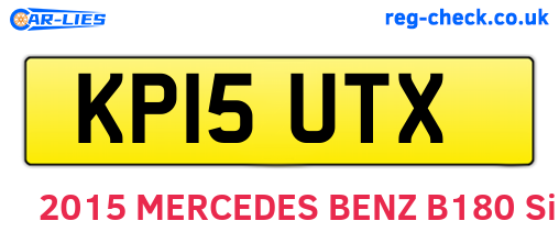 KP15UTX are the vehicle registration plates.
