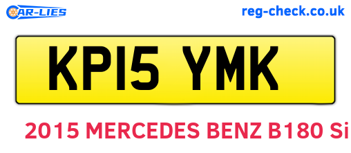 KP15YMK are the vehicle registration plates.