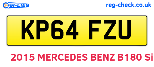 KP64FZU are the vehicle registration plates.