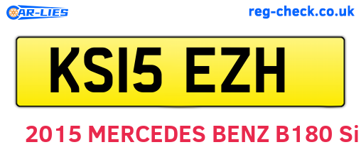 KS15EZH are the vehicle registration plates.
