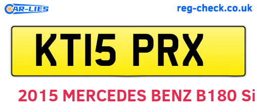 KT15PRX are the vehicle registration plates.