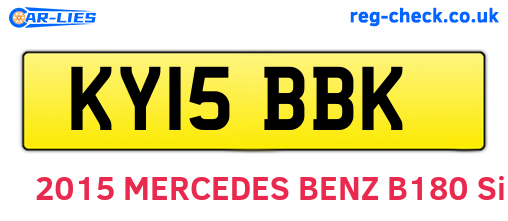 KY15BBK are the vehicle registration plates.