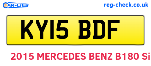 KY15BDF are the vehicle registration plates.