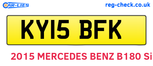 KY15BFK are the vehicle registration plates.