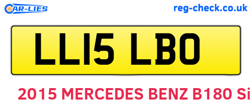LL15LBO are the vehicle registration plates.
