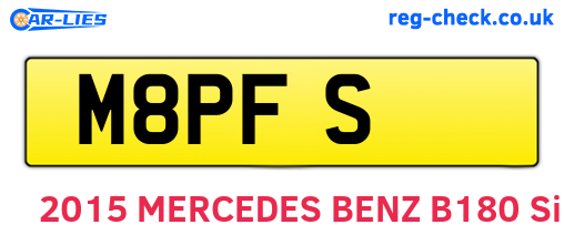 M8PFS are the vehicle registration plates.