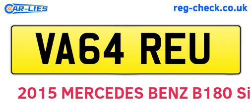 VA64REU are the vehicle registration plates.