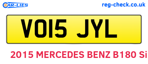 VO15JYL are the vehicle registration plates.