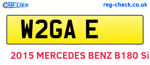 W2GAE are the vehicle registration plates.