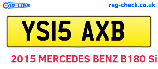 YS15AXB are the vehicle registration plates.
