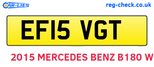 EF15VGT are the vehicle registration plates.
