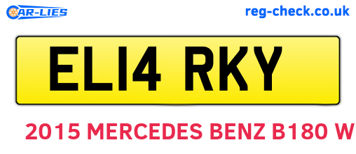 EL14RKY are the vehicle registration plates.