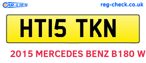 HT15TKN are the vehicle registration plates.