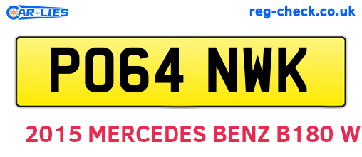 PO64NWK are the vehicle registration plates.
