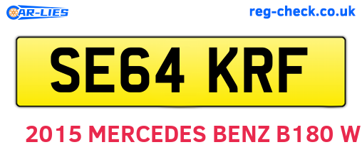 SE64KRF are the vehicle registration plates.