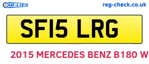 SF15LRG are the vehicle registration plates.