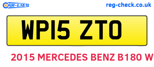 WP15ZTO are the vehicle registration plates.