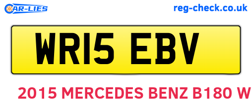WR15EBV are the vehicle registration plates.
