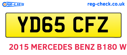 YD65CFZ are the vehicle registration plates.