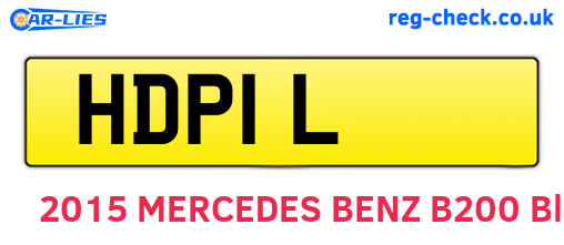 HDP1L are the vehicle registration plates.