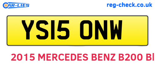 YS15ONW are the vehicle registration plates.