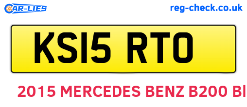 KS15RTO are the vehicle registration plates.