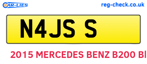 N4JSS are the vehicle registration plates.