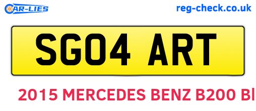 SG04ART are the vehicle registration plates.