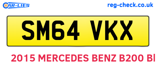 SM64VKX are the vehicle registration plates.