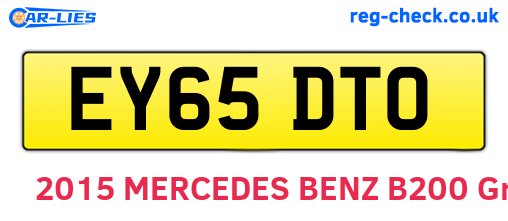 EY65DTO are the vehicle registration plates.