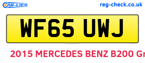 WF65UWJ are the vehicle registration plates.