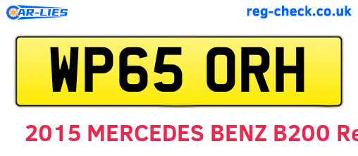 WP65ORH are the vehicle registration plates.