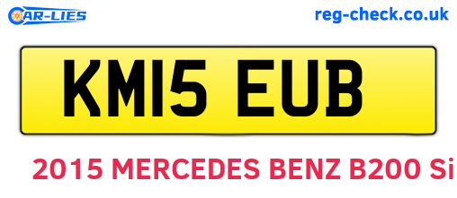 KM15EUB are the vehicle registration plates.
