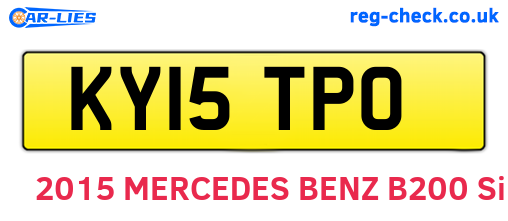 KY15TPO are the vehicle registration plates.