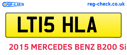 LT15HLA are the vehicle registration plates.