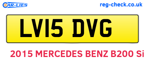 LV15DVG are the vehicle registration plates.