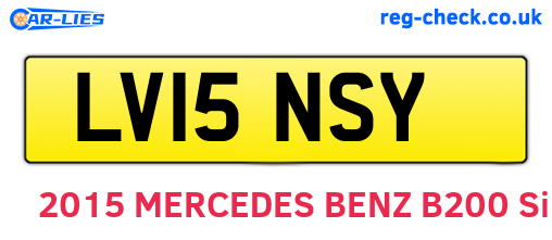 LV15NSY are the vehicle registration plates.