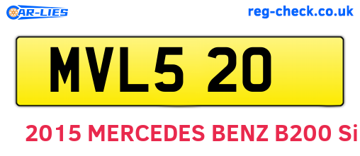 MVL520 are the vehicle registration plates.