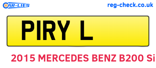 P1RYL are the vehicle registration plates.