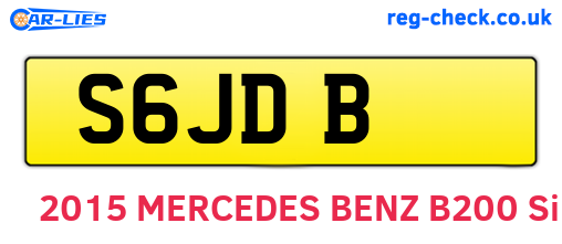 S6JDB are the vehicle registration plates.